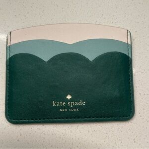 Kate Spade Green Leather Card Holder